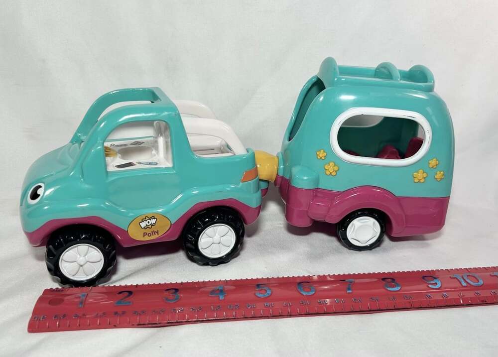 Polly Pocket Toy Car with Horse Trailer NO Accessories